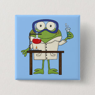 Frog in the Science Lab Pinback Button