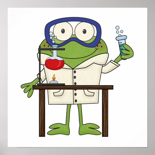 Frog in the Science Lab Poster (Front)