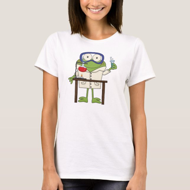 Frog in the Science Lab T-Shirt (Front)