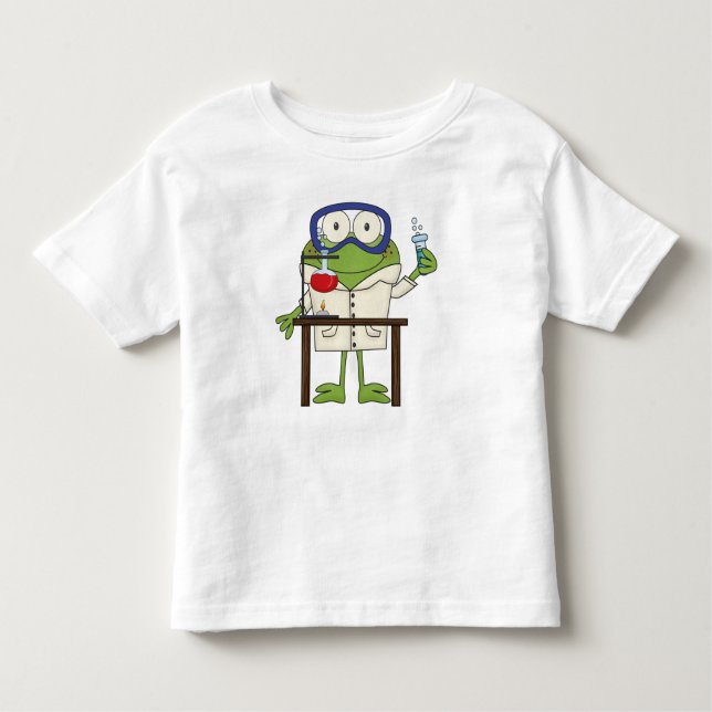 Frog in the Science Lab Toddler T-shirt (Front)