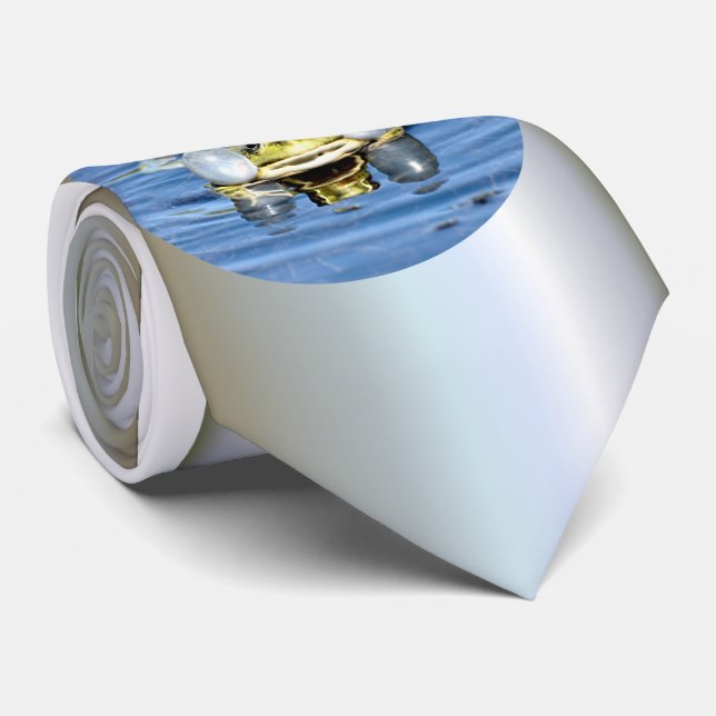 Frog in Water with Air Sacs Neck Tie (Rolled)