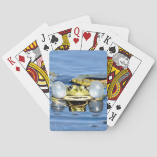 Frog in Water with Air Sacs Poker Cards