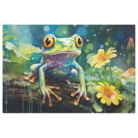 Frog in Watercolor 4 Decoupage Paper