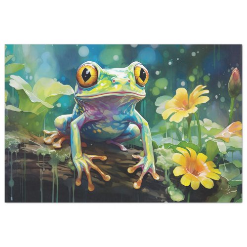 Frog in Watercolor 4 Decoupage Paper