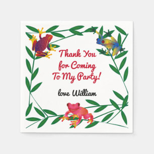 Frog Jungle Zoo Napkins