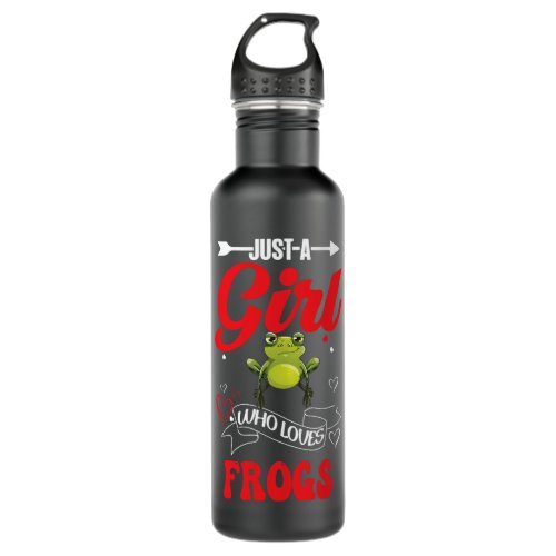 Frog Just a Girl Who Loves Frogs 21 Stainless Steel Water Bottle