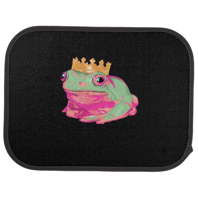 Frog King Funky Meme Classic Style Car Floor Mat (Rear)