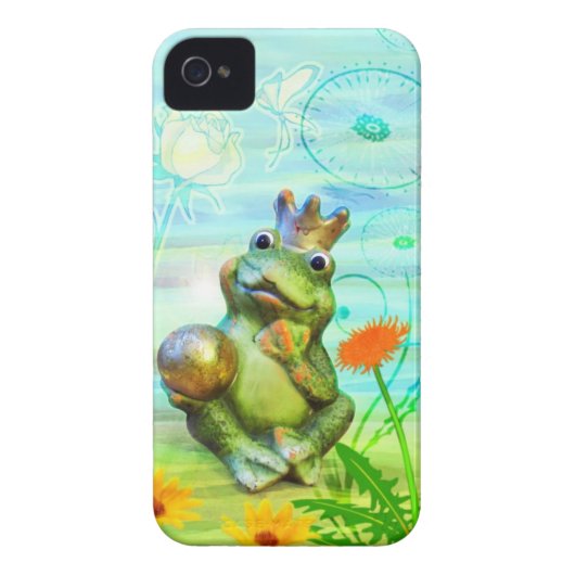 Frog King with flowers iPhone shell Case-Mate iPhone Case (Back)