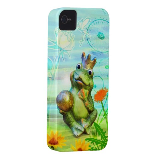 Frog King with flowers iPhone shell Case-Mate iPhone Case (Back/Right)