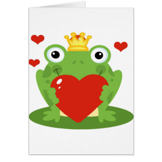 Frog King with Heart Cards