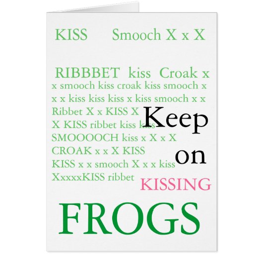 Frog Kissing Cards (Front)