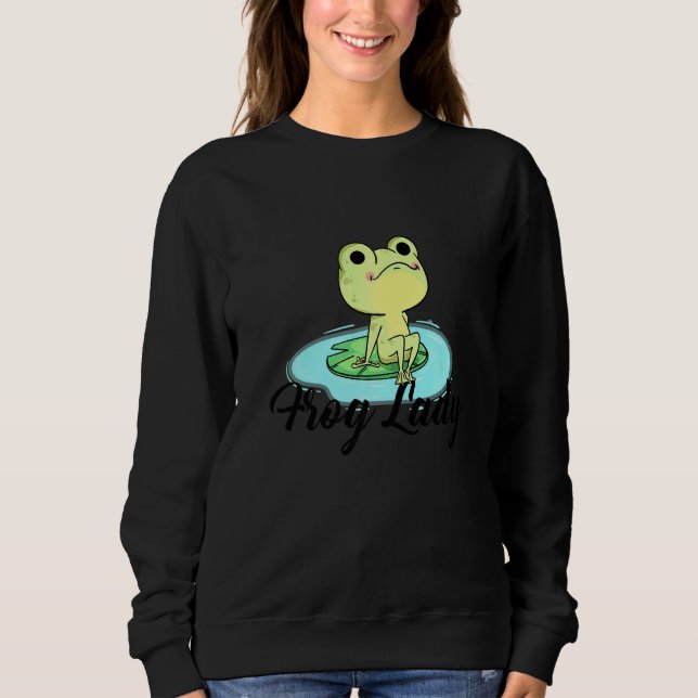 Frog Lady Frogs Sweatshirt (Front)