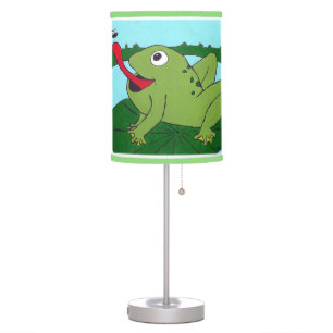 Frog Lamp, Ribbit Lamp, Pond Theme Nursery Table Lamp