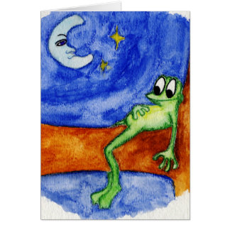 frog laying in tree cards