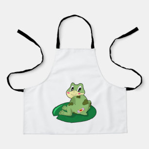 Frog Leaf Heart Plaster Apron