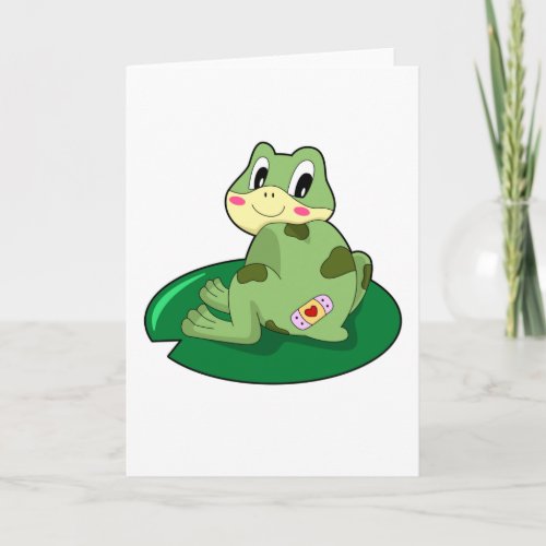 Frog Leaf Heart Plaster Card