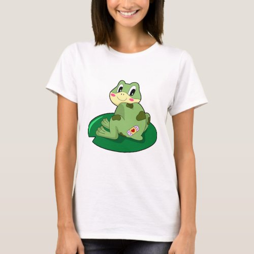 Frog Leaf Heart Plaster T_Shirt