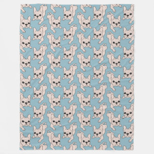 Frog Leg Cream French Bulldog Fleece Blanket
