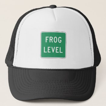 Frog Level  Road Marker  Virginia  Usa Trucker Hat by worldofsigns at Zazzle