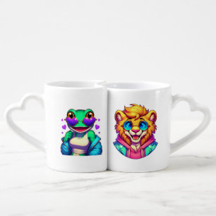 Frog & Lion Mug Duo