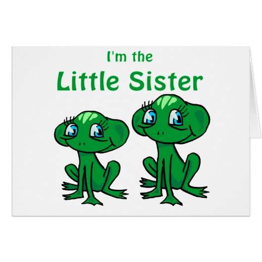 frog little sister cards (Front Horizontal)