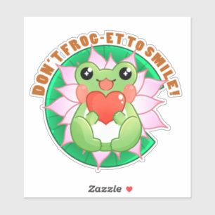 Frog Love – Cute Motivational Art Sticker