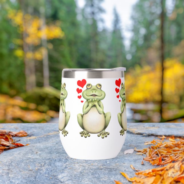 Frog Love Drawing Thermal Wine Tumbler (Outdoor)