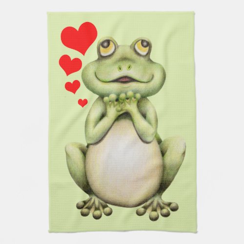Frog Love Drawing Towel