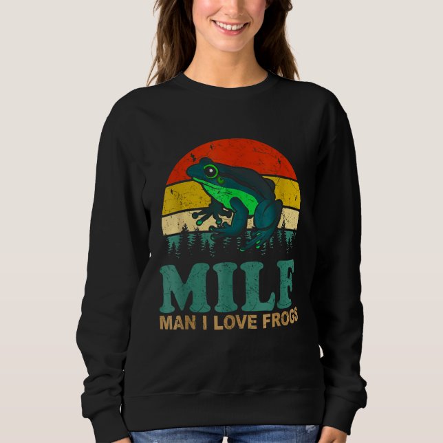 Frog Love Funny Sweatshirt (Front)