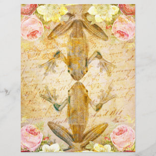 Frog love scrapbook paper