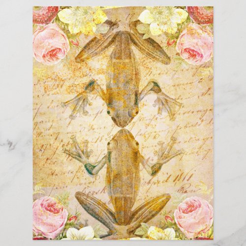 Frog love scrapbook paper