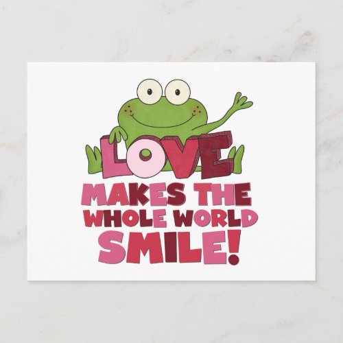Frog Love Smiles Postcard