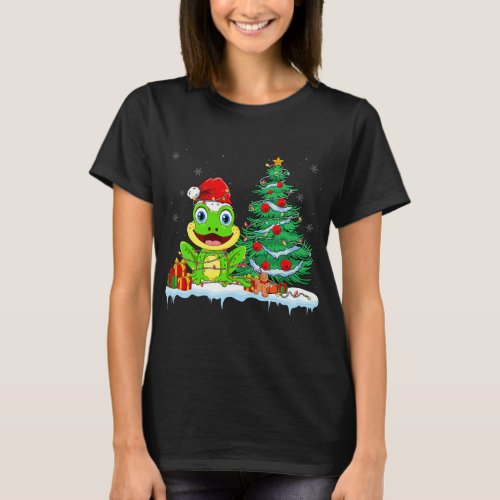 Frog Lover Christmas 2Frog Wearing Santa Hat Xmas  T_Shirt