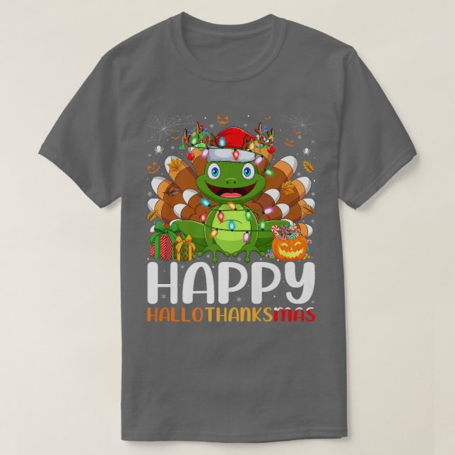 Frog Lover Halloween Christmas Happy Hallothanksma T-Shirt (Design Front)