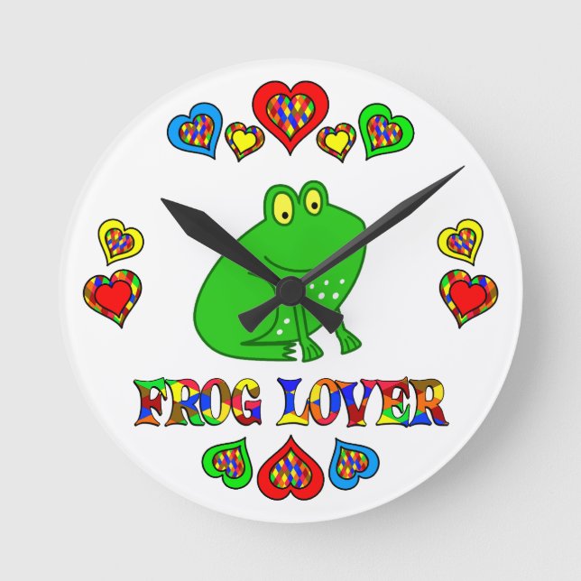Frog Lover Round Clock (Front)