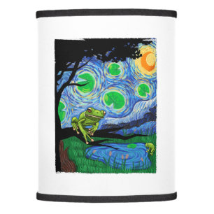 Frog Lover, Starry Night Frog, Van Gogh Frog, Funn Lamp Shade