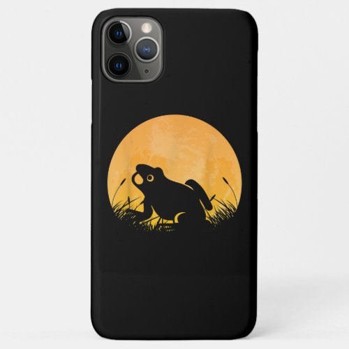 Frog Lovers Gifts  Frog Silhouette Halloween Moon iPhone 11 Pro Max Case