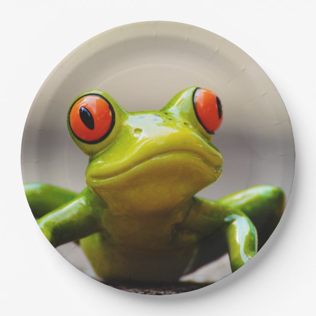 Frog macro paper plates (Front)