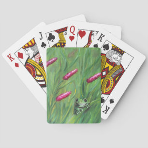 Frog Magic Humour Watercolor Froggy Poker Cards