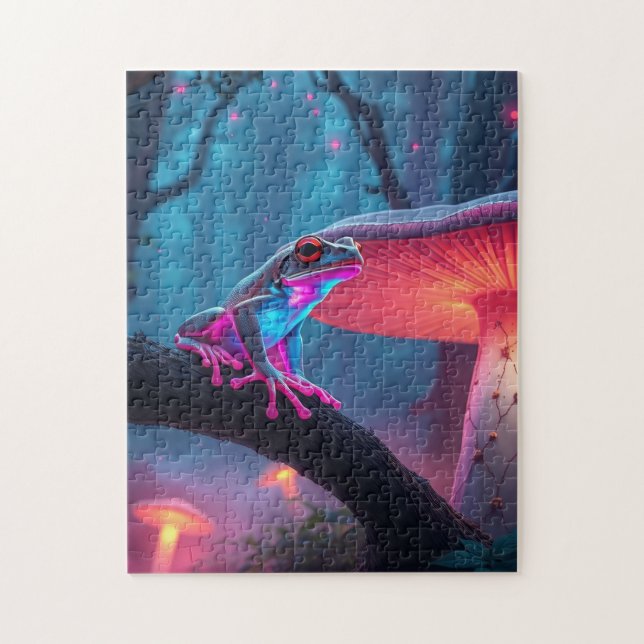 Frog Magic Mushroom Jigsaw Puzzle (Vertical)