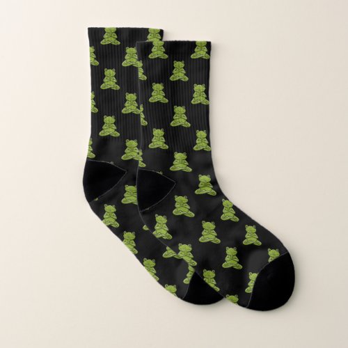 Frog Meditating Socks