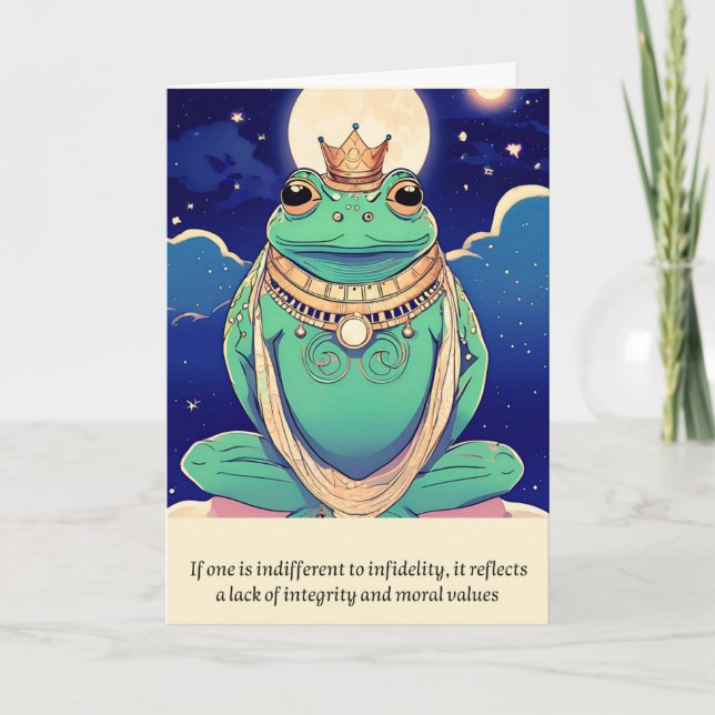 frog message happy birthday card (Front)