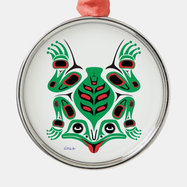 Frog Metal Ornament (Front)