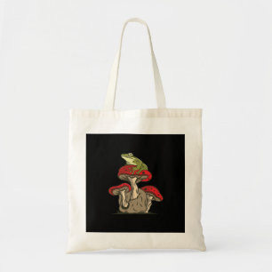 Frog Mushroom Cottagecore Classic Retro Appeal Tote Bag