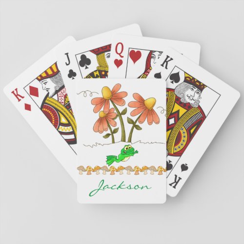 Frog Mushroom Floral Playing Card Deck