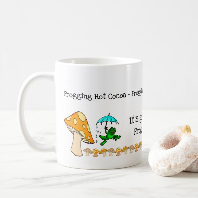Frog, Mushroom, Frogging Hot Cocoa Mug (With Donut)