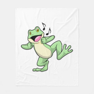 Frog Music Dance Fleece Blanket