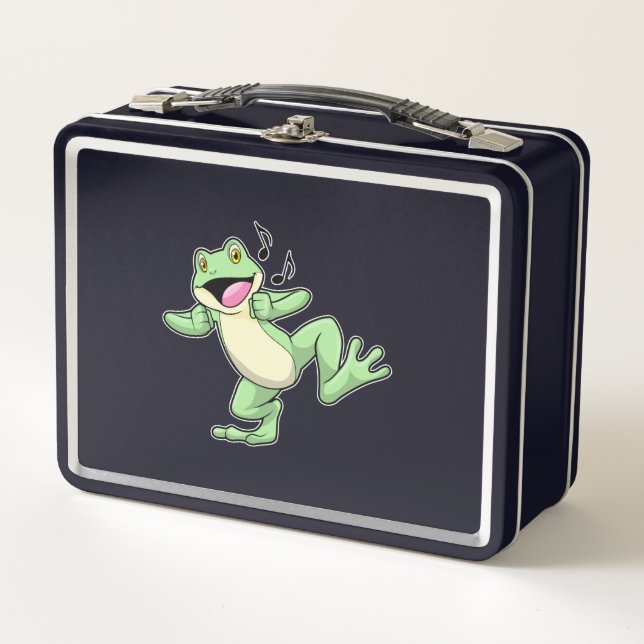 Frog Music Dance Metal Lunch Box (Front)