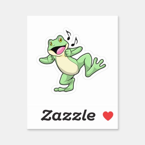 Frog Music Dance Sticker