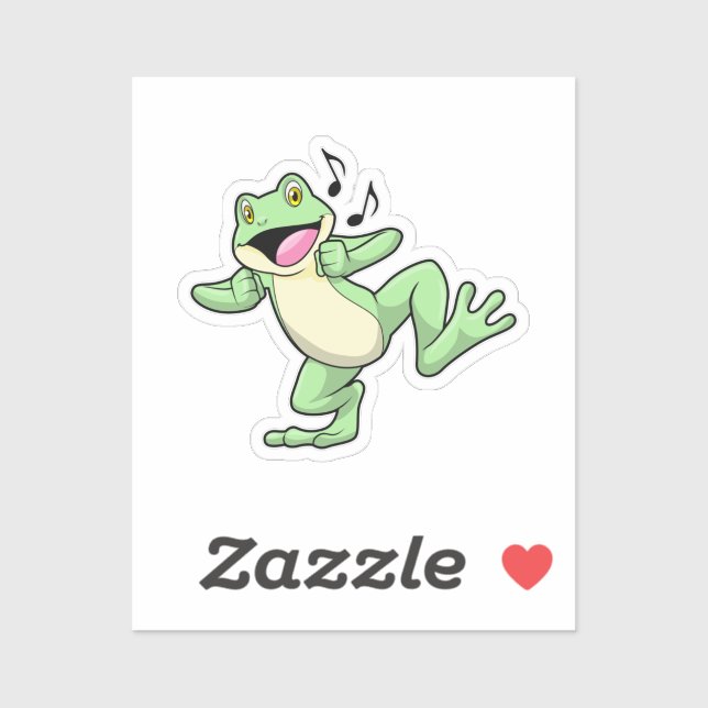 Frog Music Dance Sticker (Sheet)